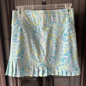 Sigrid Olsen Blue Pleated Pencil Mini Skirt